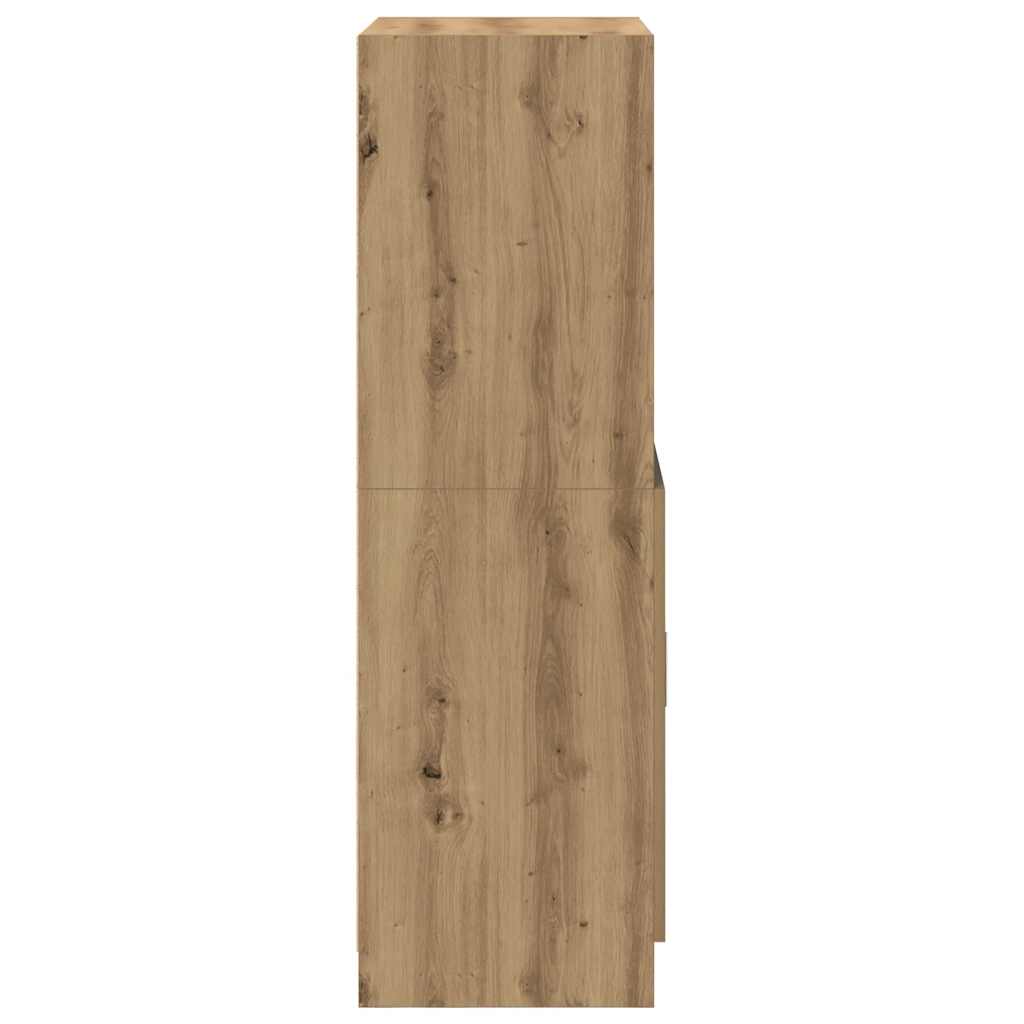 Armário de cozinha 57x41,5x131,5 cm madeira carvalho artisiano