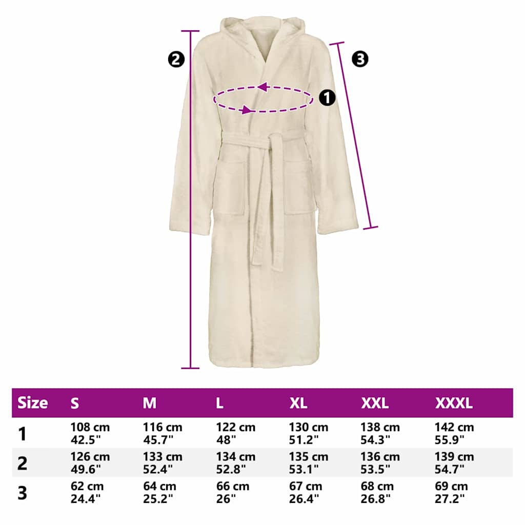 Roupão de banho KINN Creme xxl Algodão