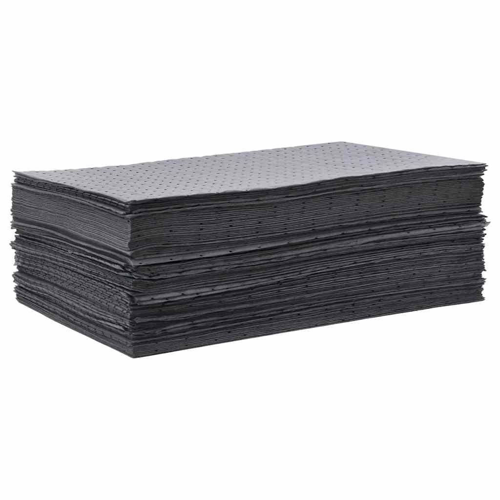 Almofadas absorventes de óleo 100 unid 40x50 cm cinzento