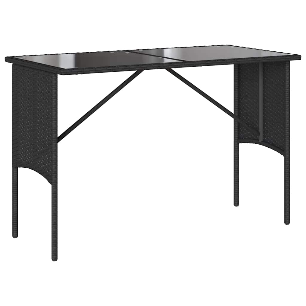 3 pcs conjunto de jantar p/ jardim c/ almofadões vime PE preto