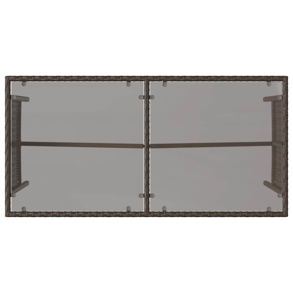 3 pcs conjunto jantar p/ jardim c/ almofadões vime PE castanho