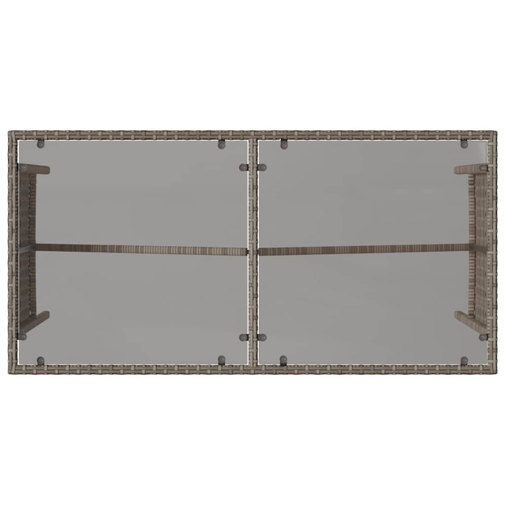 3 pcs conjunto de jantar p/ jardim c/ almofadões vime PE cinza