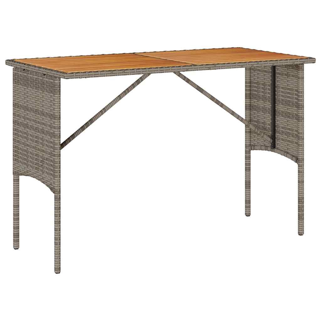 3 pcs conjunto de jantar p/ jardim c/ almofadões vime PE cinza