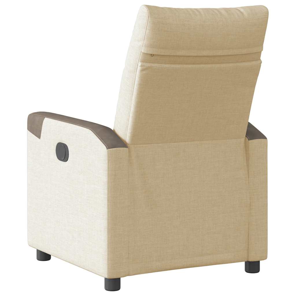 Poltrona reclinável tecido cor creme