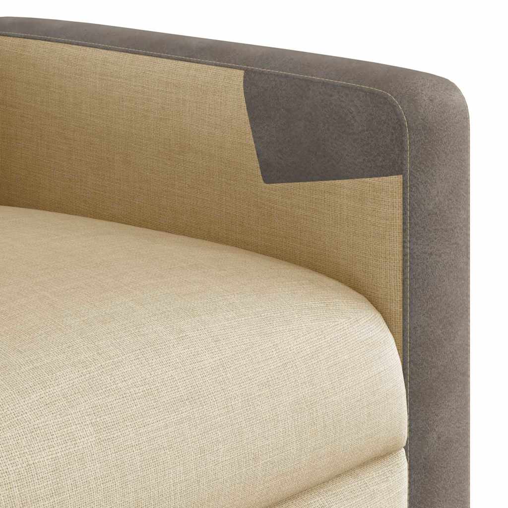 Poltrona reclinável tecido cor creme
