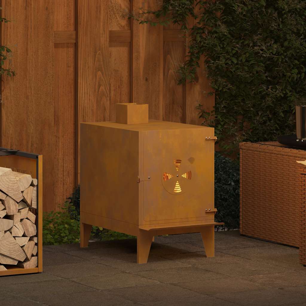 Fogão de campismo 35x50x60 cm aço corten