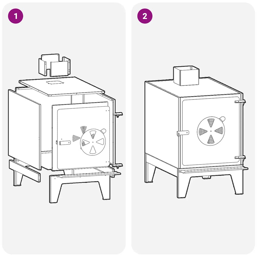 Fogão de campismo 35x50x60 cm aço corten