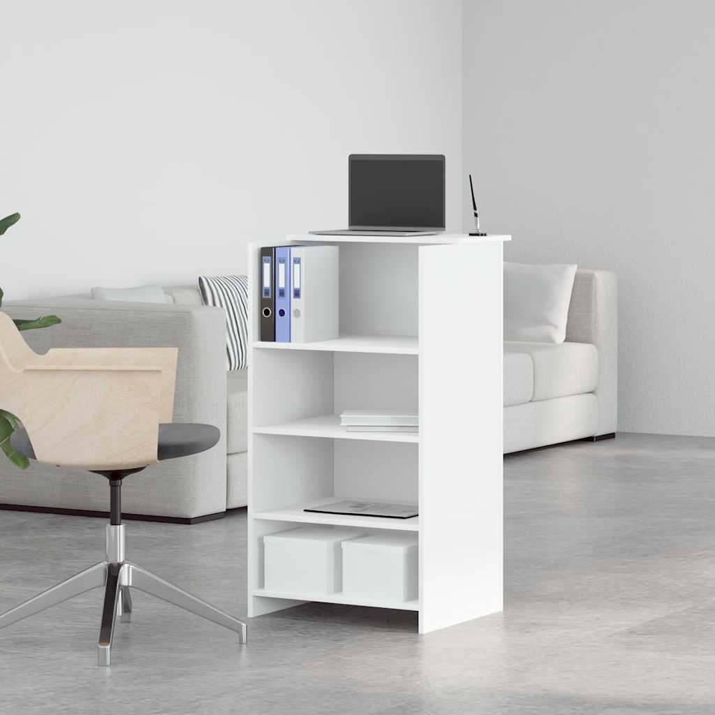 Balcão de recepção Branco 55x50x103,5 cm Madeira projetada