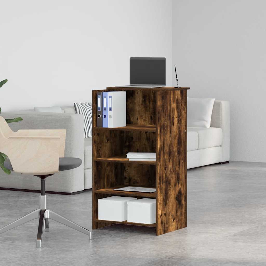 Balcão recepção 55x50x103,5 cm deriv. madeira carvalho fumado