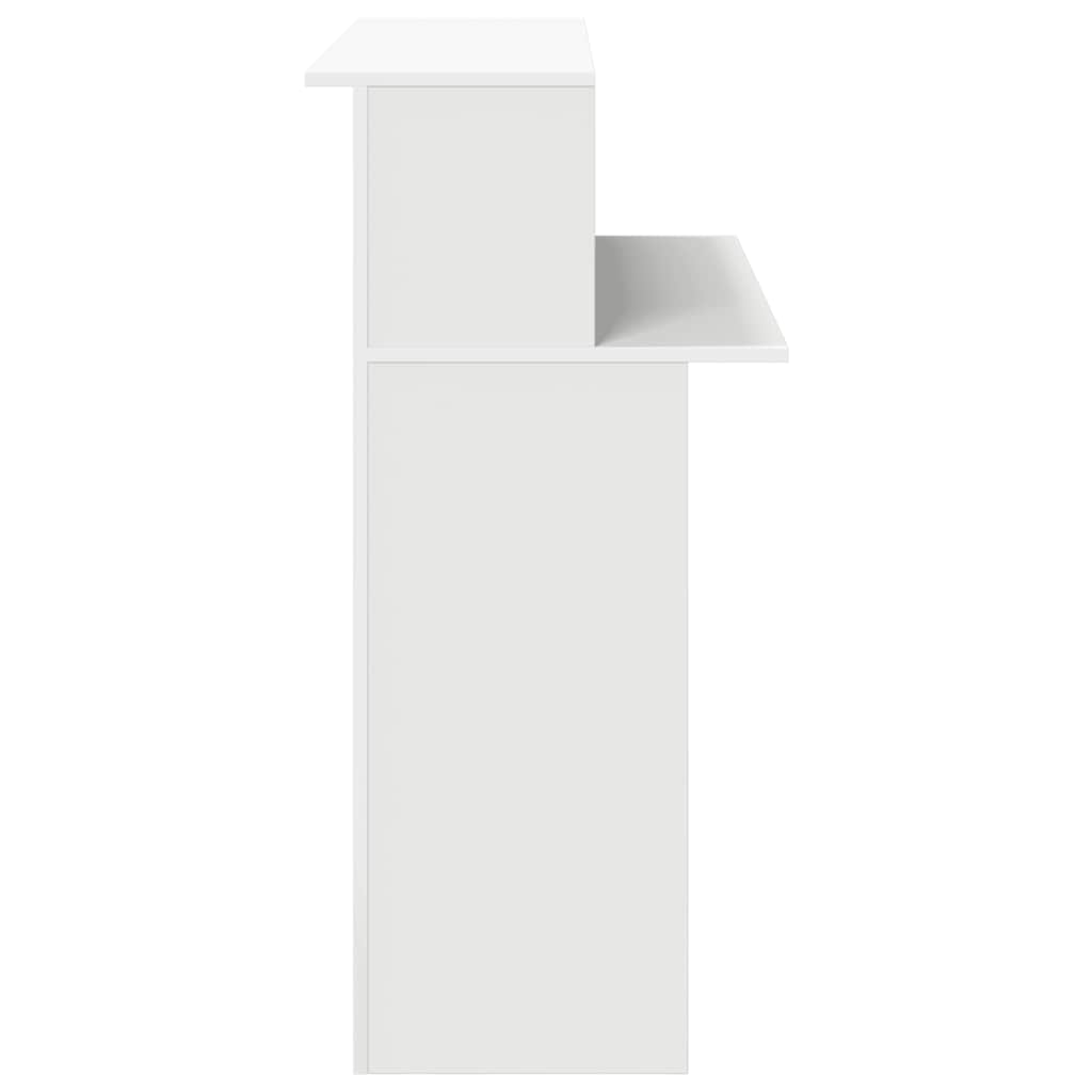 Balcão de recepção branco 100x50x103,5 cm madeira projetada