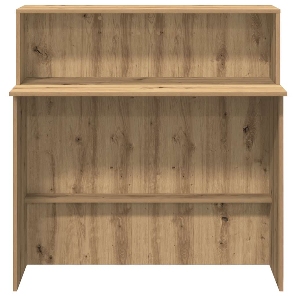 Balcão de recepção 100x50x103,5 cm madeira carvalho artisiano