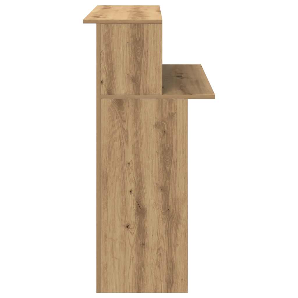 Balcão de recepção 100x50x103,5 cm madeira carvalho artisiano