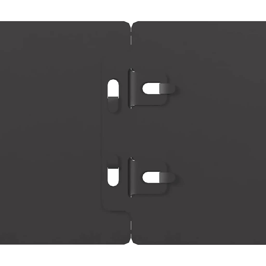 Orlas de relvado 10 pcs preto 10x103 cm aço laminado a frio