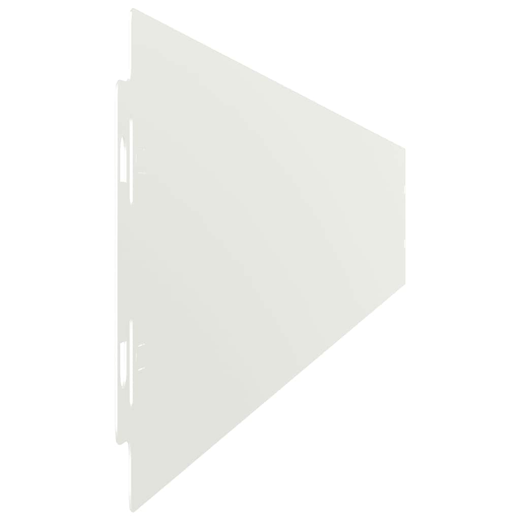 Orlas de relva 10 pcs branco 10x103 cm aço laminado a frio