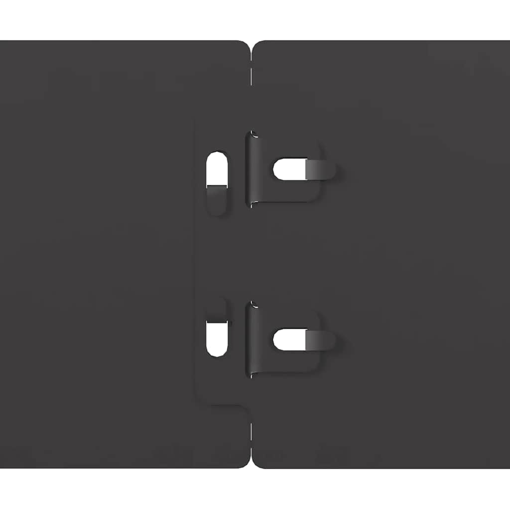 Orlas de relvado 50 pcs preto 10x103 cm aço laminado a frio