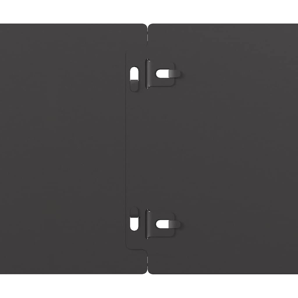 Orlas de relvado 10 pcs preto 15x103 cm aço laminado a frio