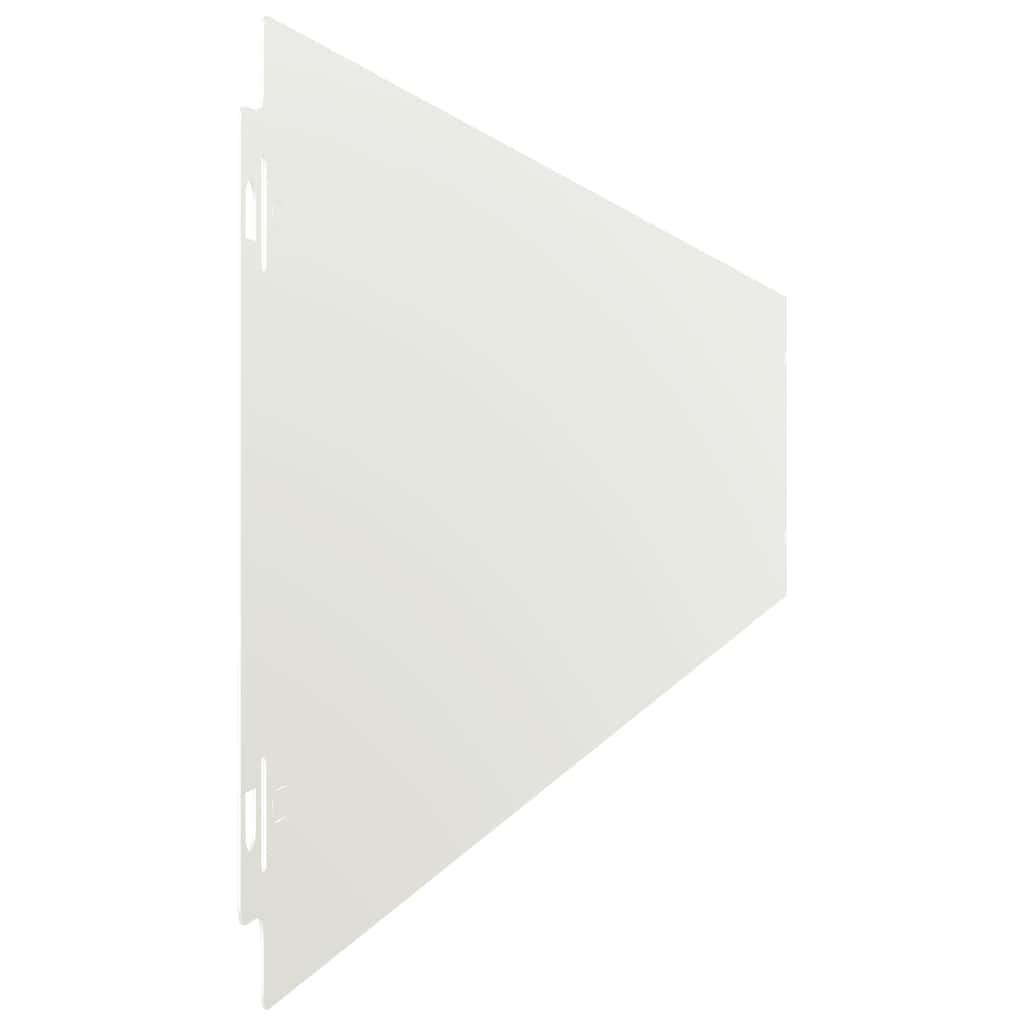 Orlas de relva 10 pcs branco 15x103 cm aço laminado a frio