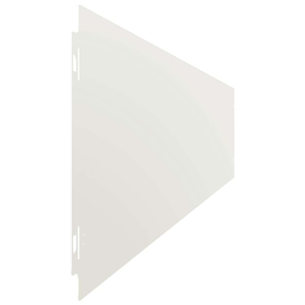 Orlas de relva 50 pcs branco 15x103 cm aço laminado a frio