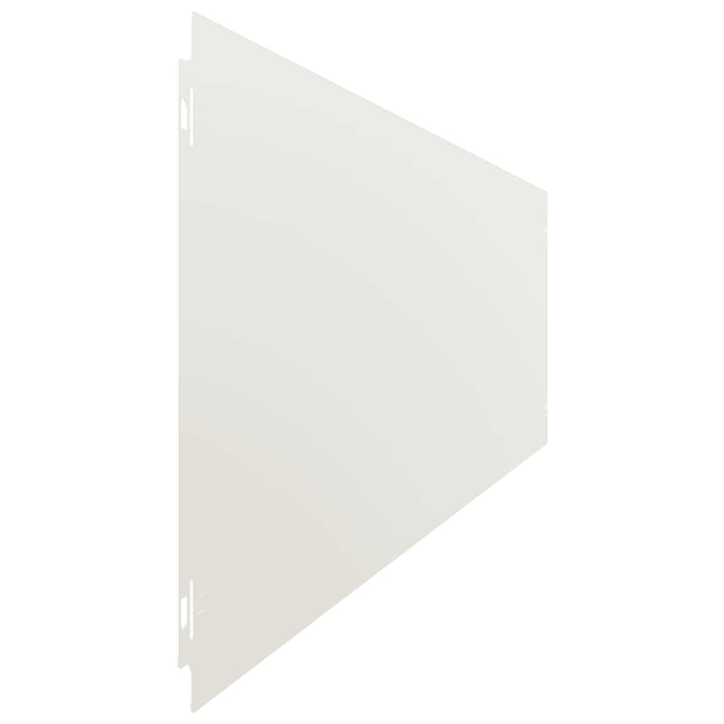 Orlas de relva 10 pcs branco 20x103 cm aço laminado a frio