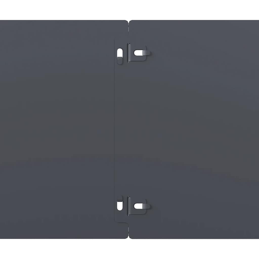 Orlas de relva 10 pcs antracite 20x103 cm aço laminado a frio