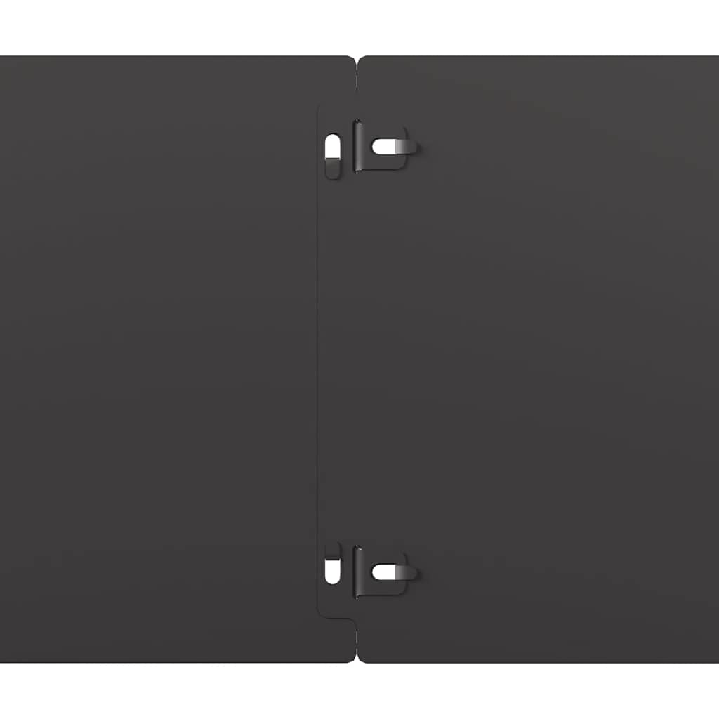 Orlas de relvado 30 pcs preto 20x103 cm aço laminado a frio