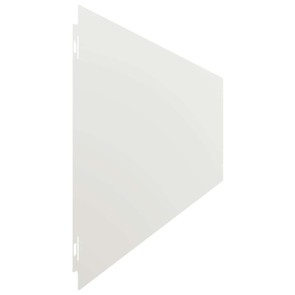 Orlas de relva 30 pcs branco 20x103 cm aço laminado a frio