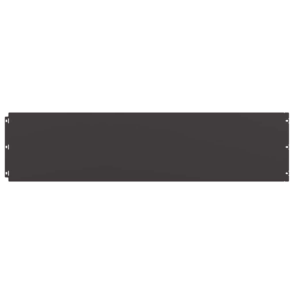 Orlas de relvado 10 pcs preto 25x103 cm aço laminado a frio