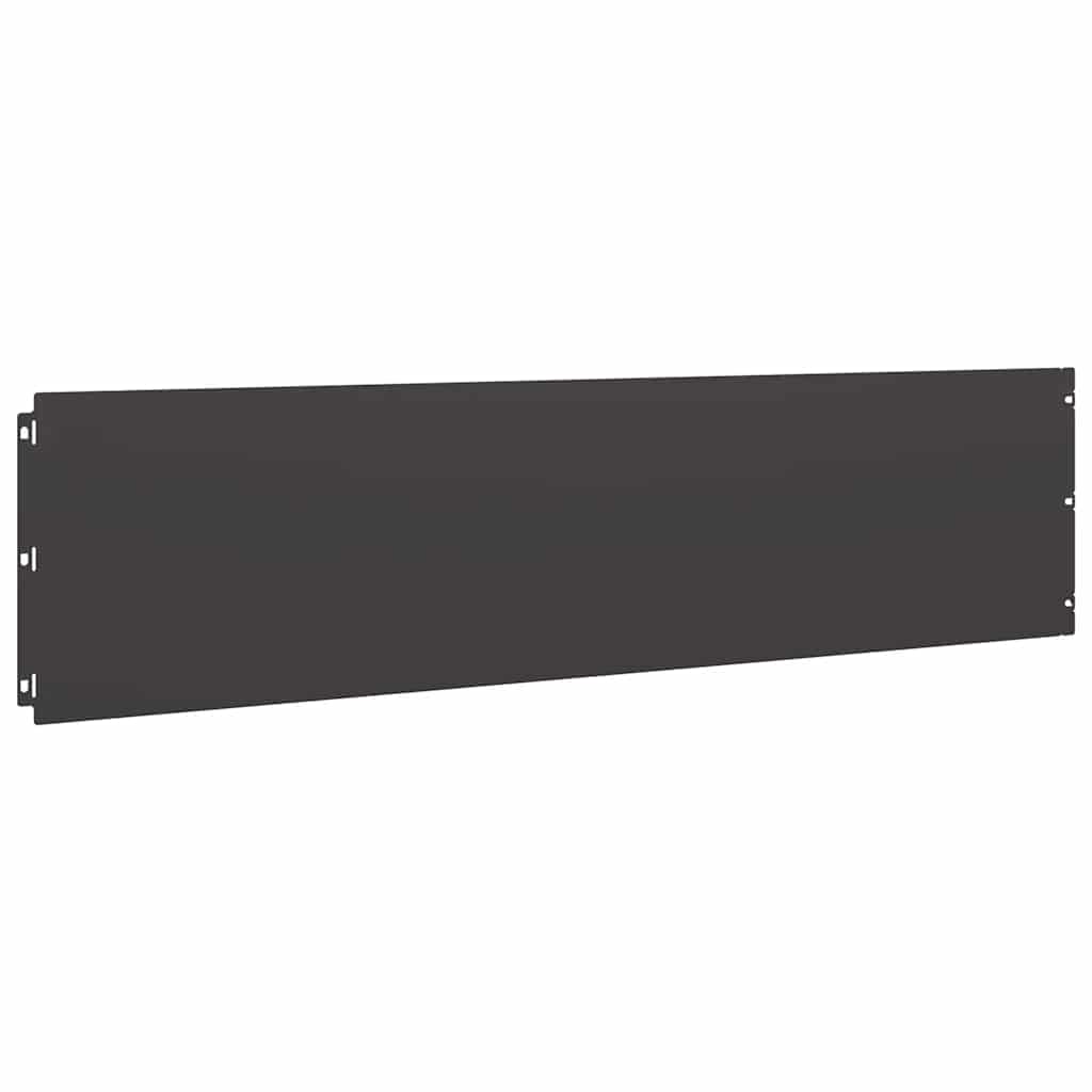 Orlas de relvado 10 pcs preto 25x103 cm aço laminado a frio