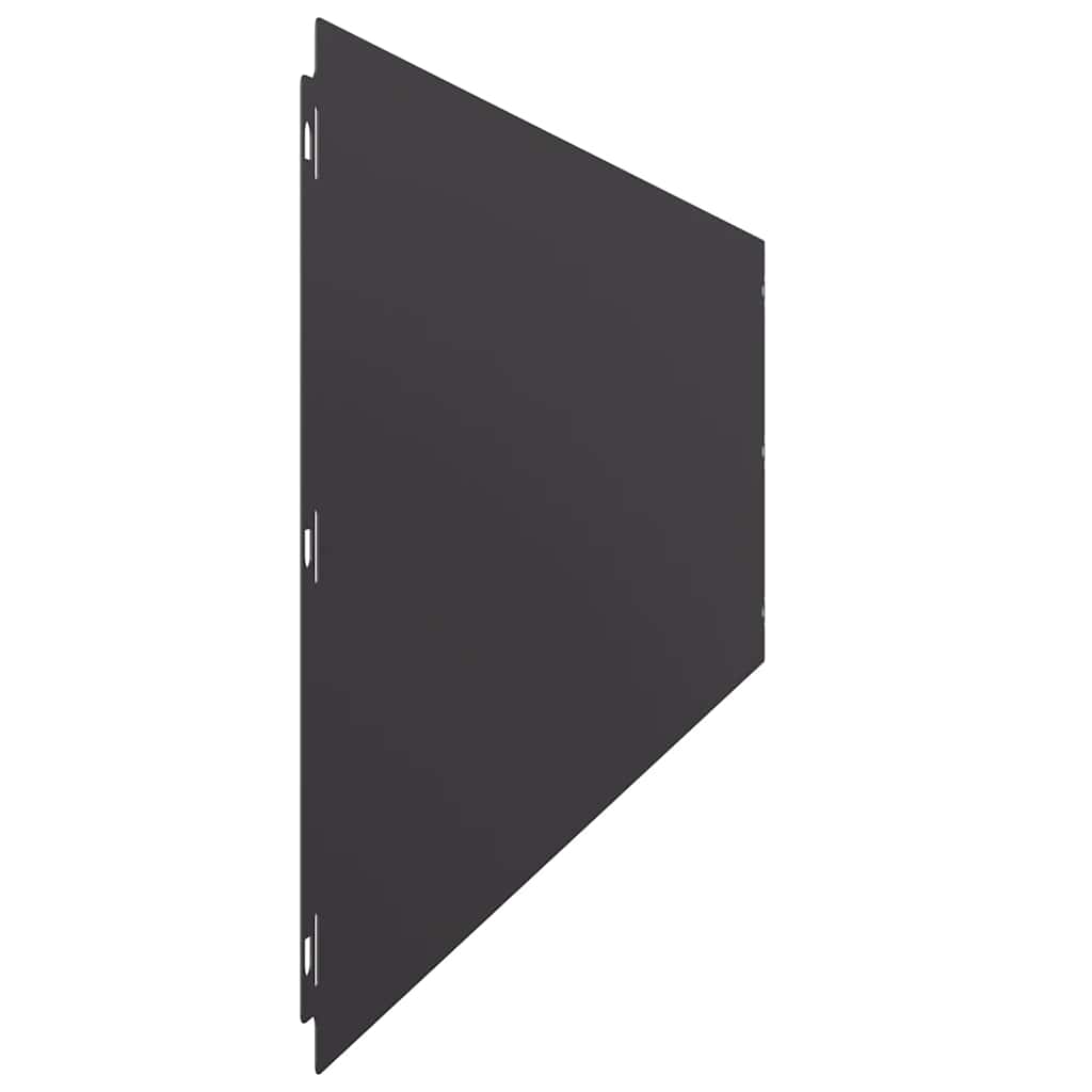 Orlas de relvado 10 pcs preto 25x103 cm aço laminado a frio