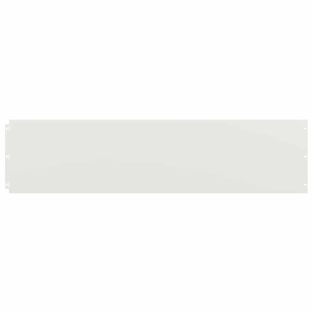 Orlas de relva 10 pcs branco 25x103 cm aço laminado a frio