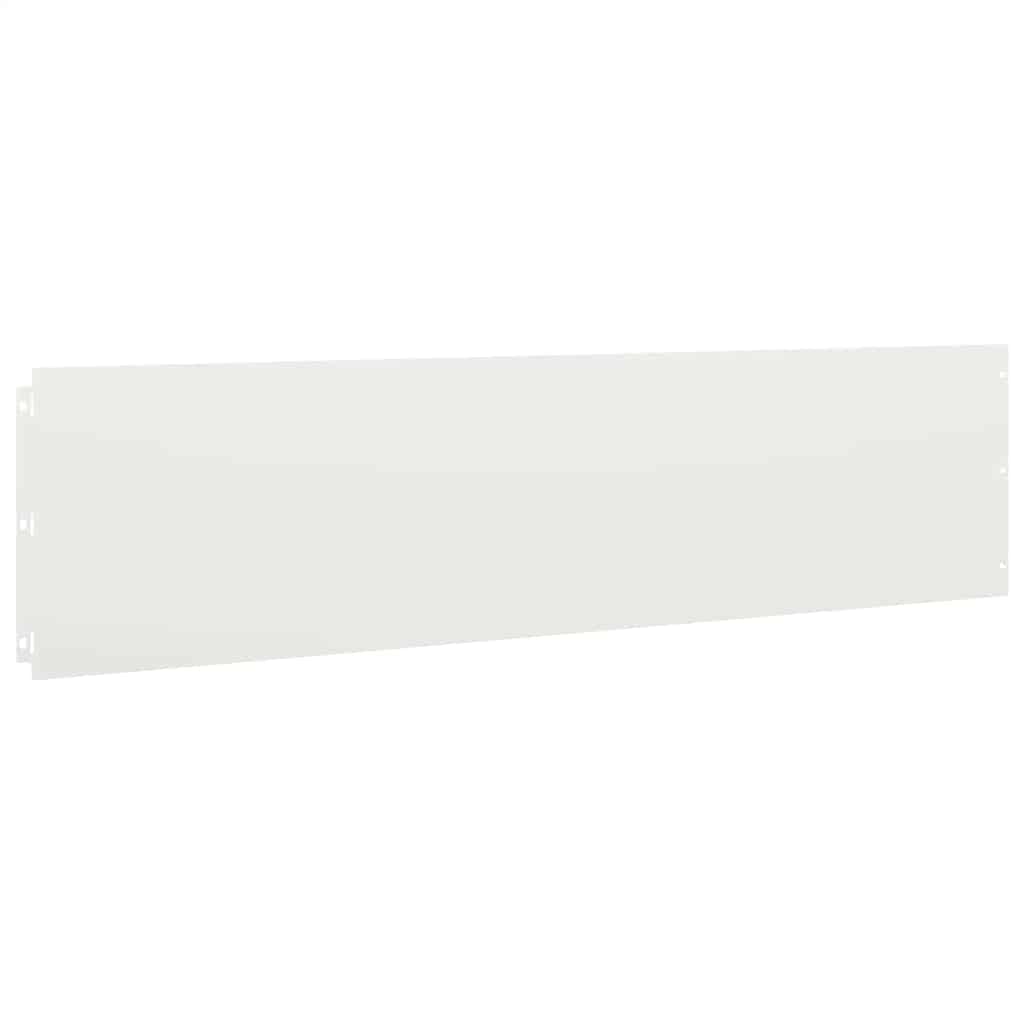 Orlas de relva 10 pcs branco 25x103 cm aço laminado a frio