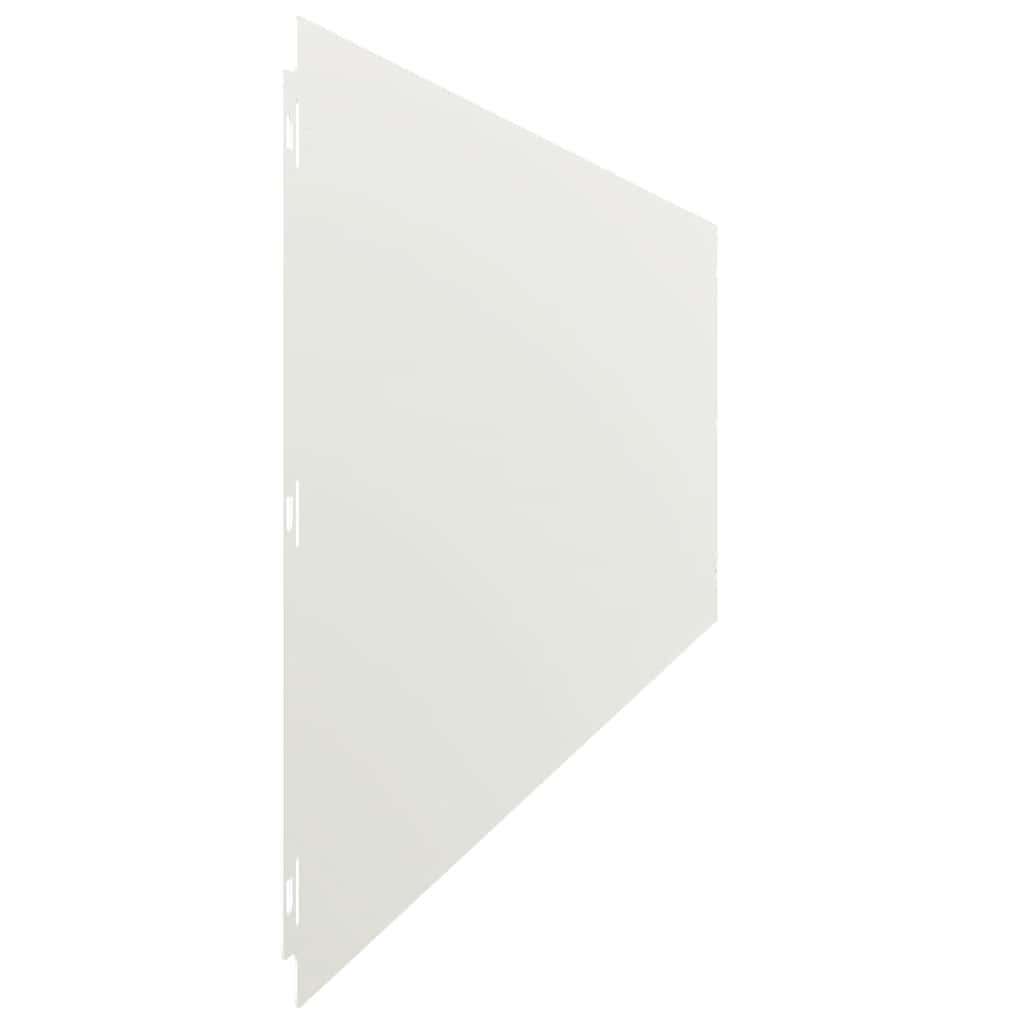 Orlas de relva 10 pcs branco 25x103 cm aço laminado a frio