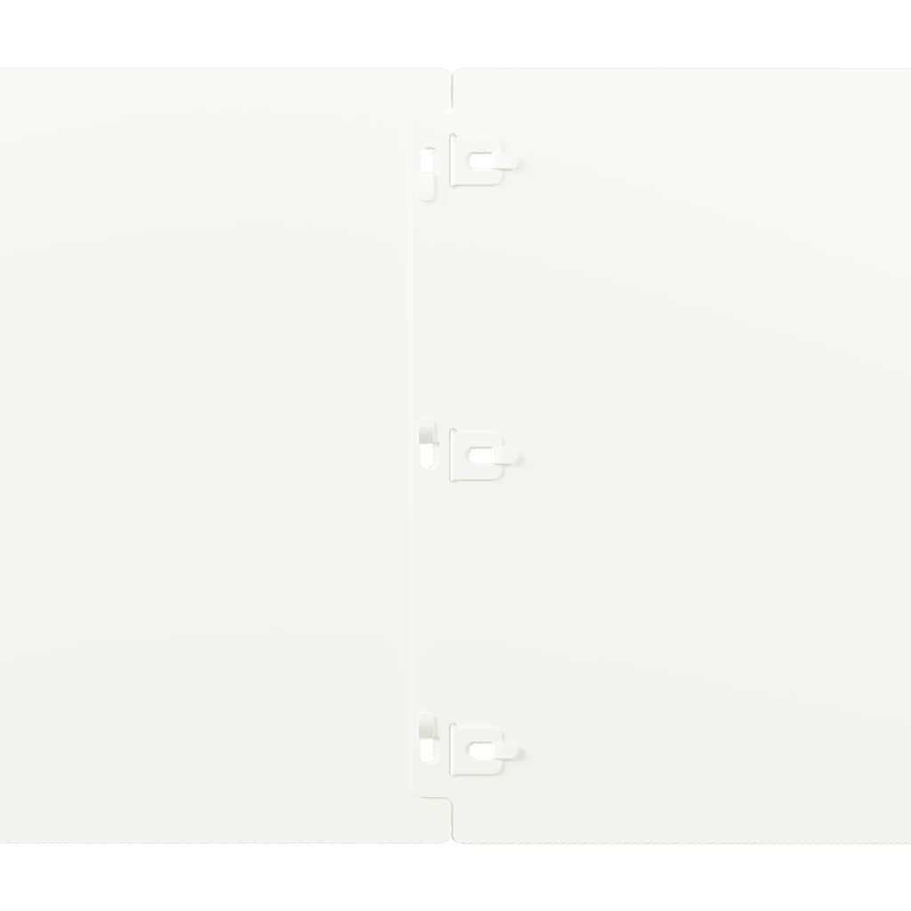 Orlas de relva 10 pcs branco 25x103 cm aço laminado a frio