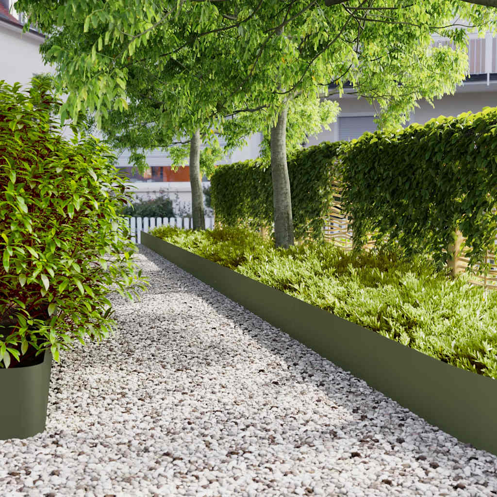 Orlas relva 10 pcs verde azeitona 25x103 cm aço laminado a frio