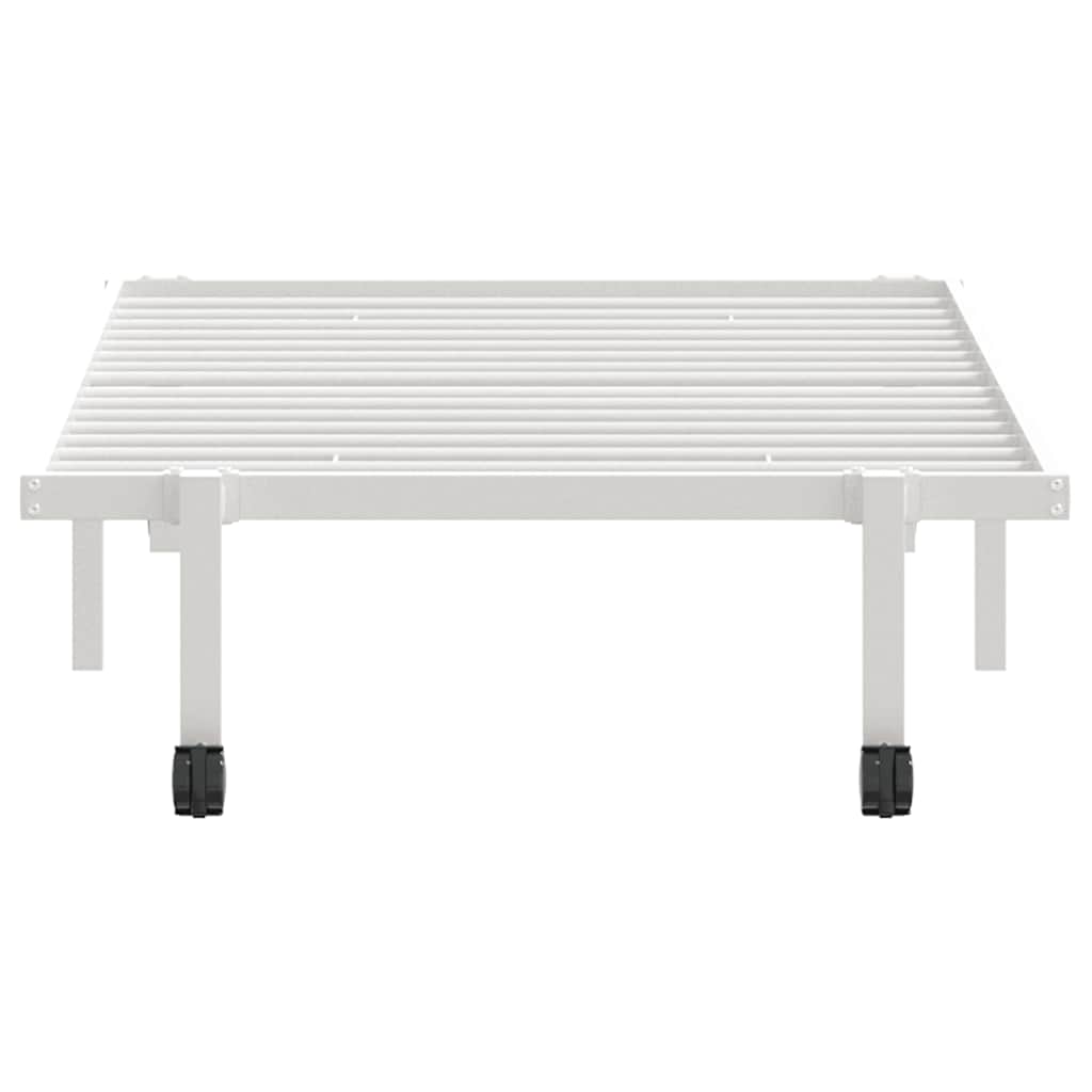 Estrutura de cama sem colchão Dobrável 90x200 cm aço branco