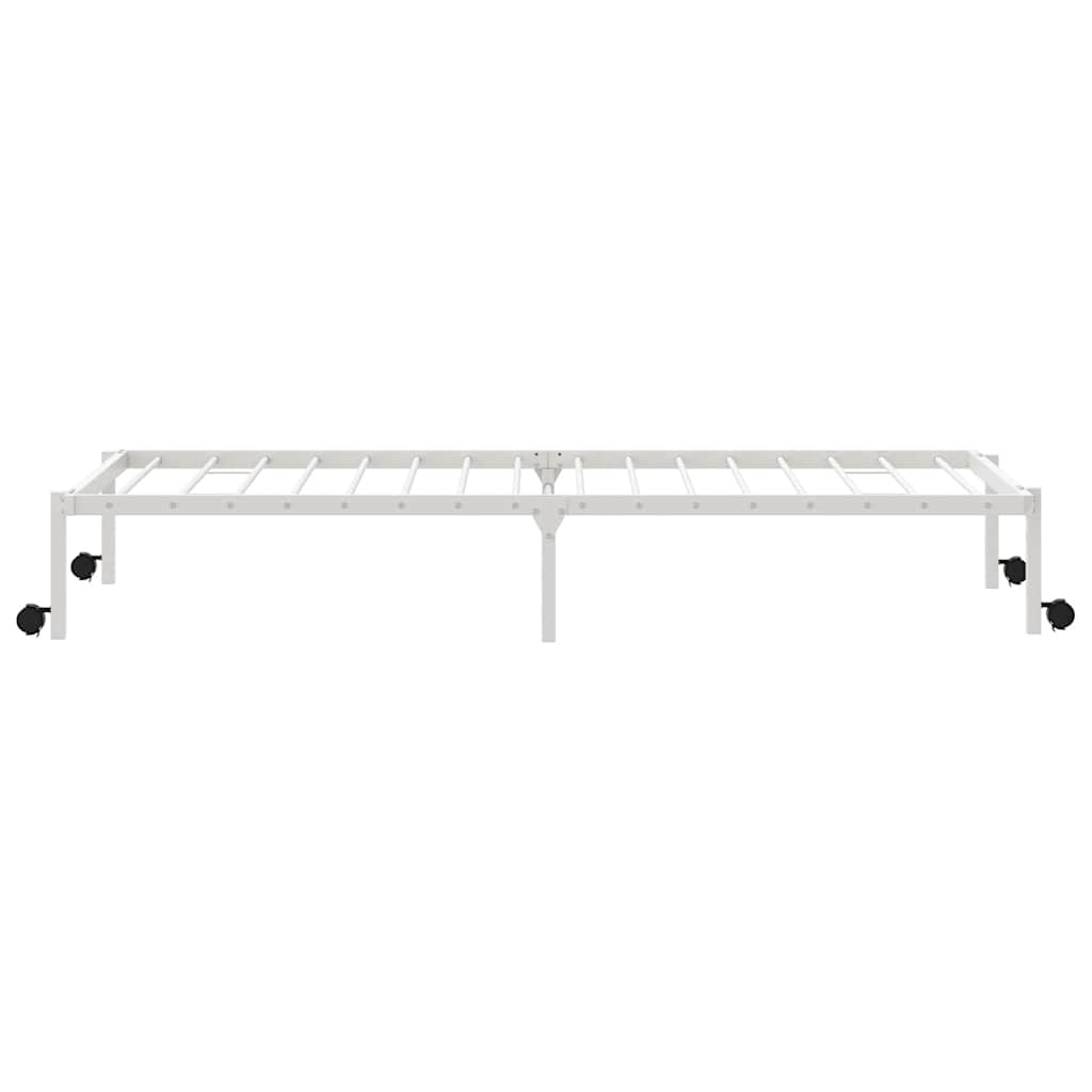 Estrutura de cama sem colchão Dobrável 90x200 cm aço branco