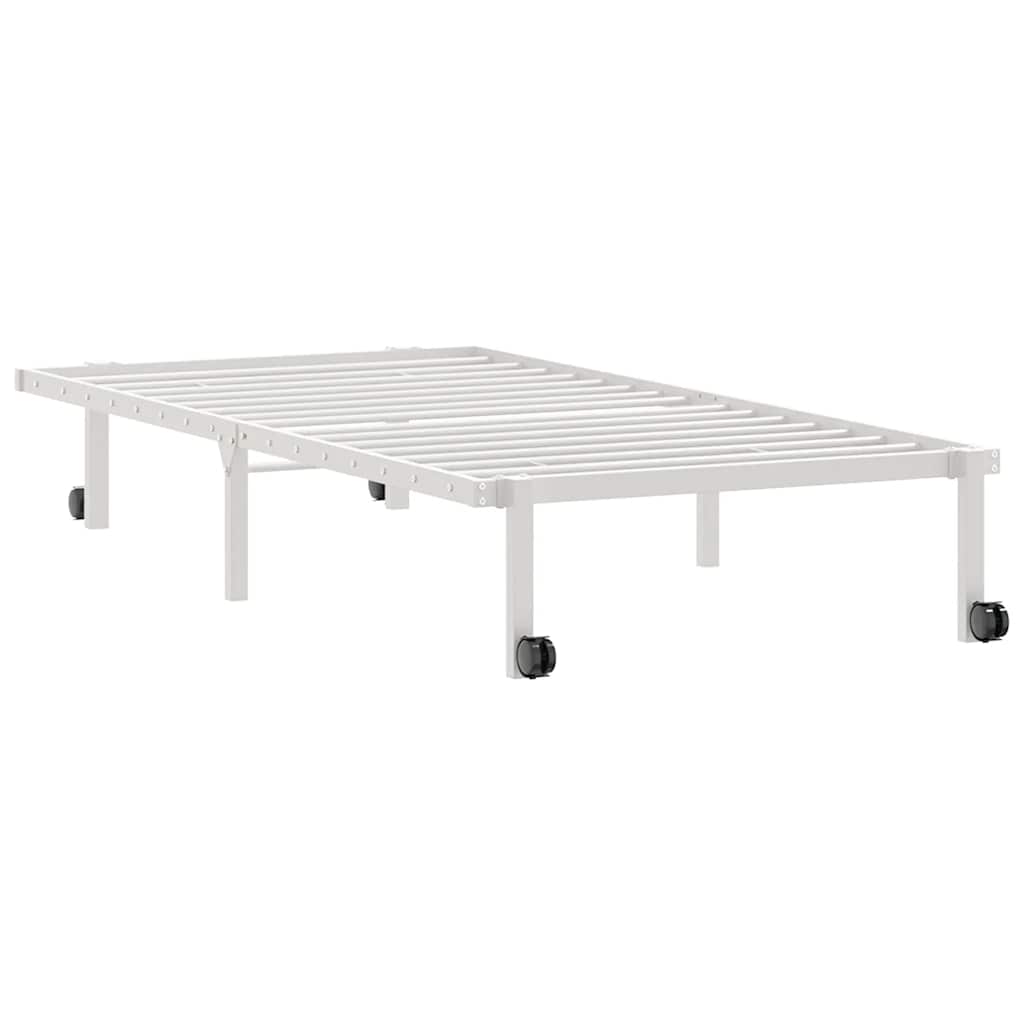 Estrutura de cama sem colchão Dobrável 90x200 cm aço branco