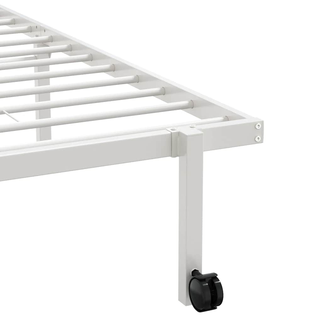 Estrutura de cama sem colchão Dobrável 90x200 cm aço branco