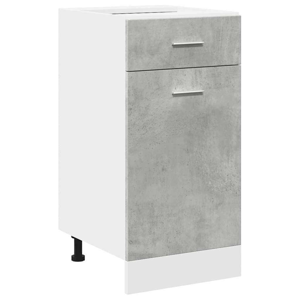 7 pcs conj. de armários de cozinha “Lyon” cinza cimento