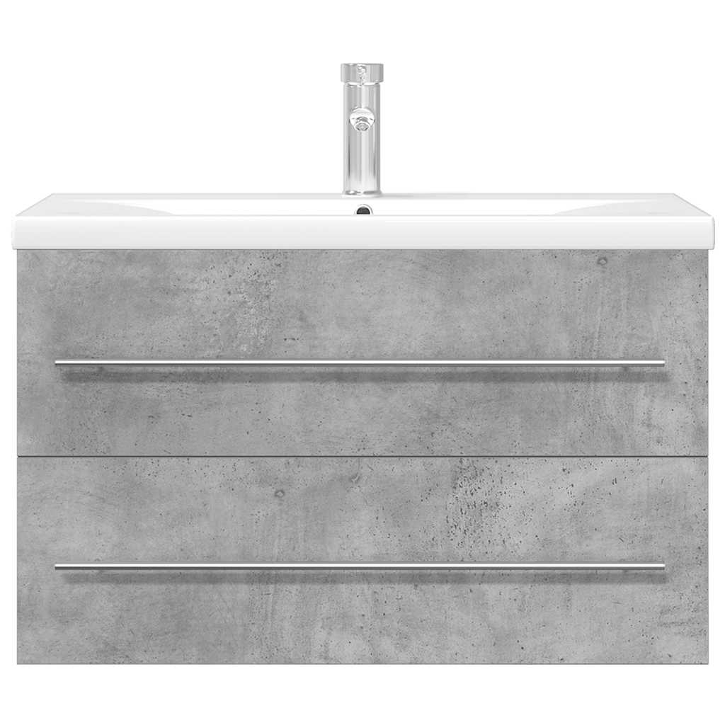 2 pcs conj. móveis casa banho derivados madeira cinza cimento