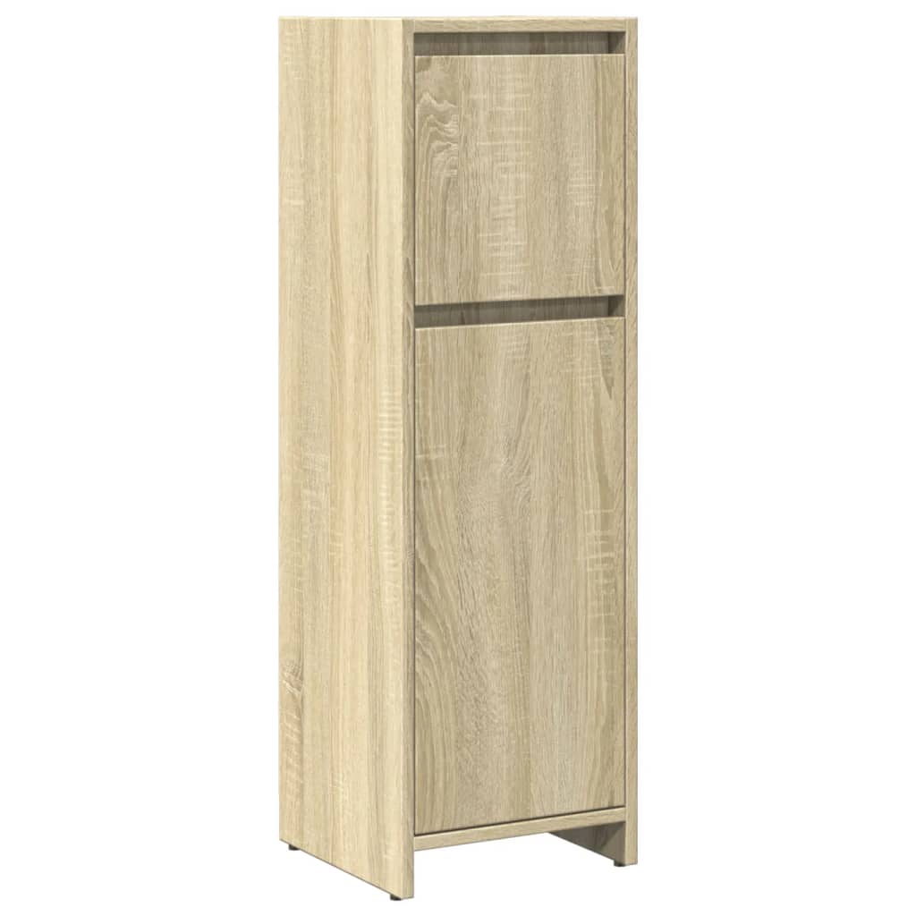 3 pcs conj. móveis casa banho derivados madeira carvalho sonoma