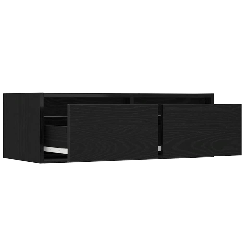 Móvel de TV com luzes LED 75x35,5x25 cm carvalho preto