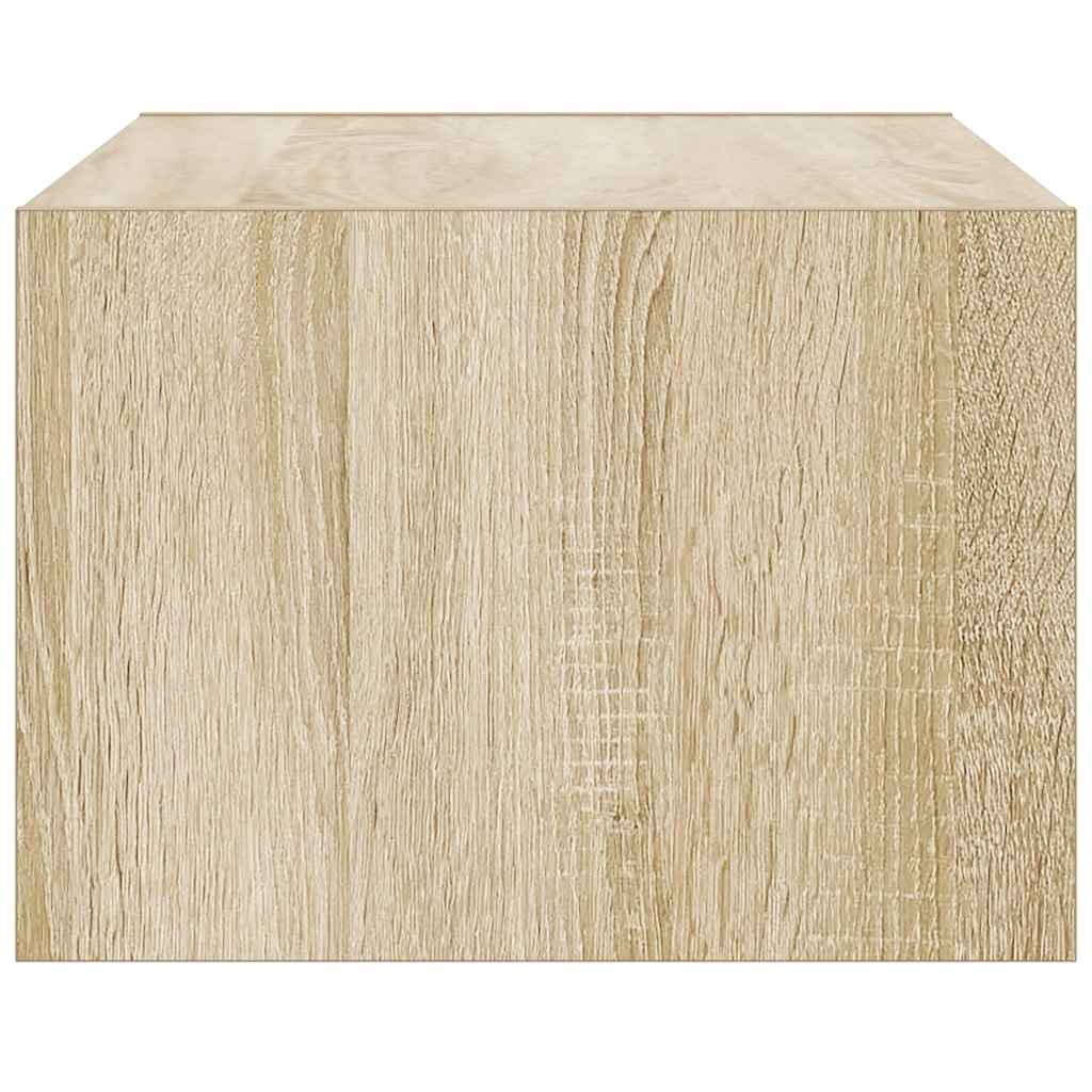 Móvel de TV com luzes LED 75x35,5x25 cm carvalho sonoma