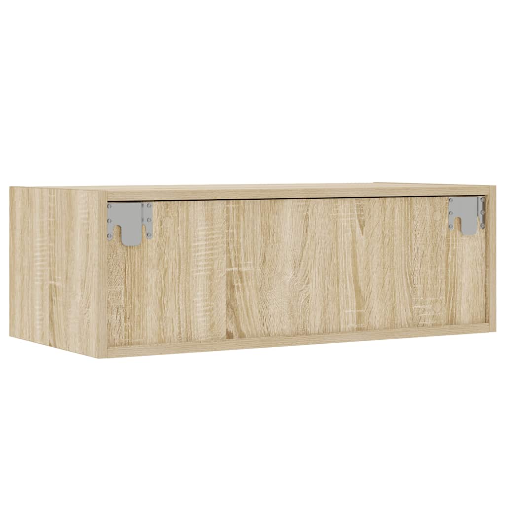 Móvel de TV com luzes LED 75x35,5x25 cm carvalho sonoma