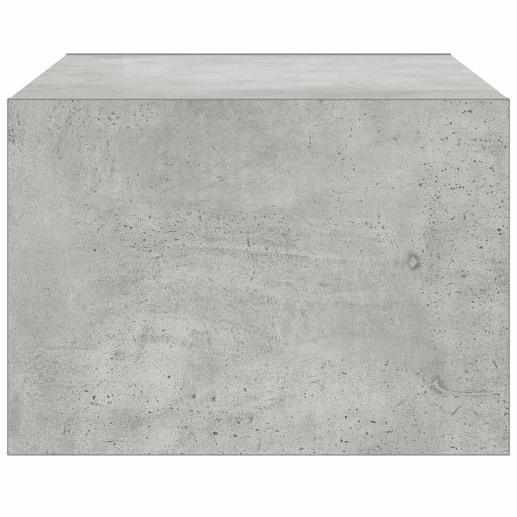 Móvel de TV com luzes LED 75x35,5x25 cm cinzento cimento