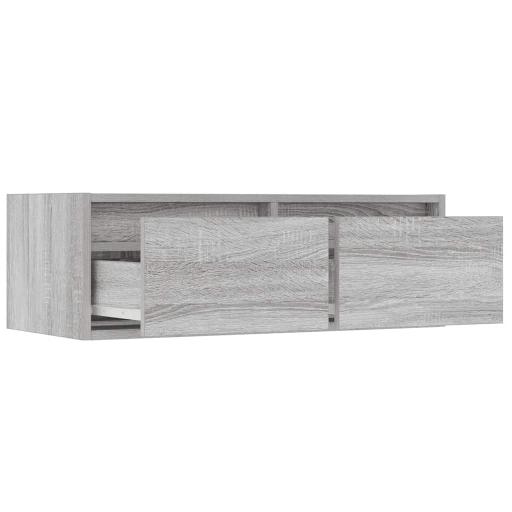 Móvel de TV com luzes LED 75x35,5x25 cm cinzento sonoma