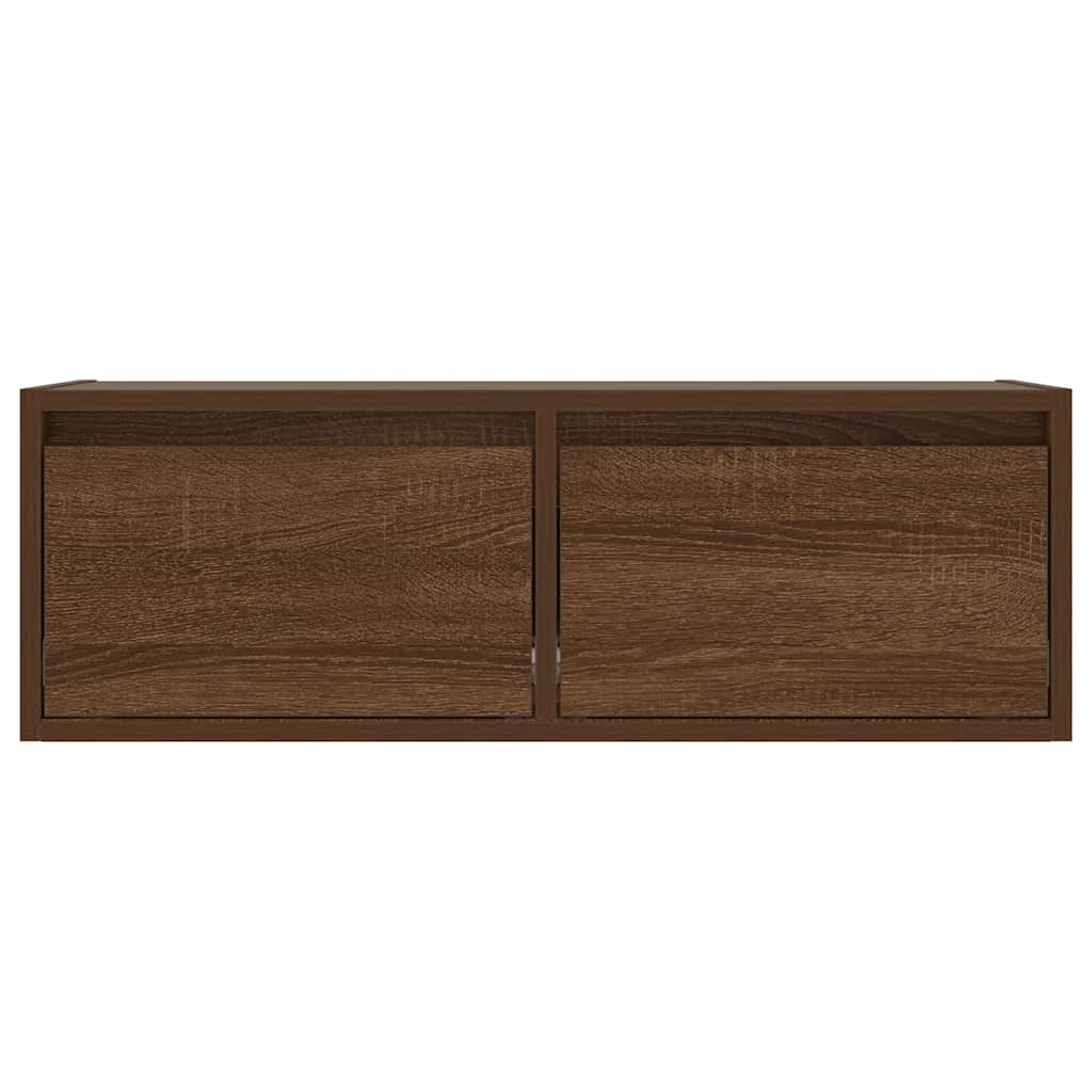 Móvel de TV com luzes LED 75x35,5x25 cm cor carvalho castanho
