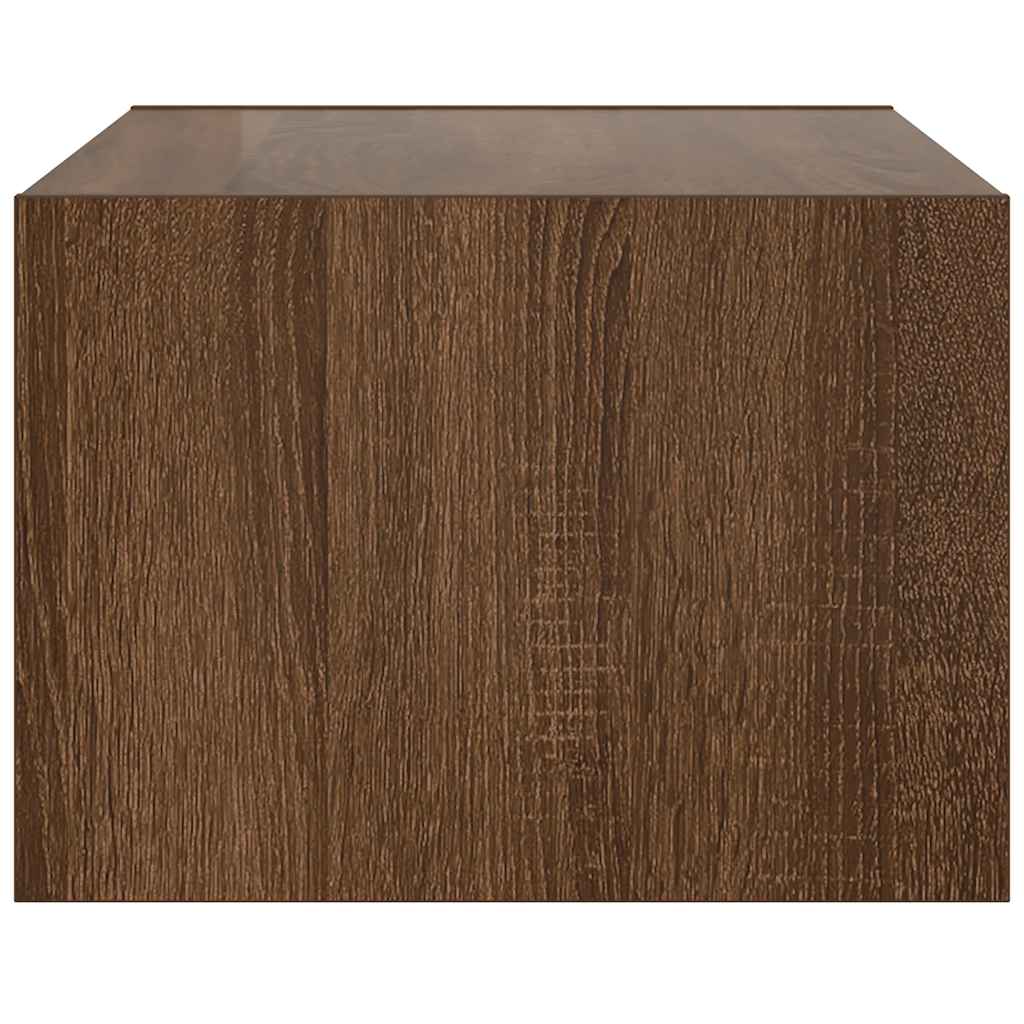 Móvel de TV com luzes LED 75x35,5x25 cm cor carvalho castanho