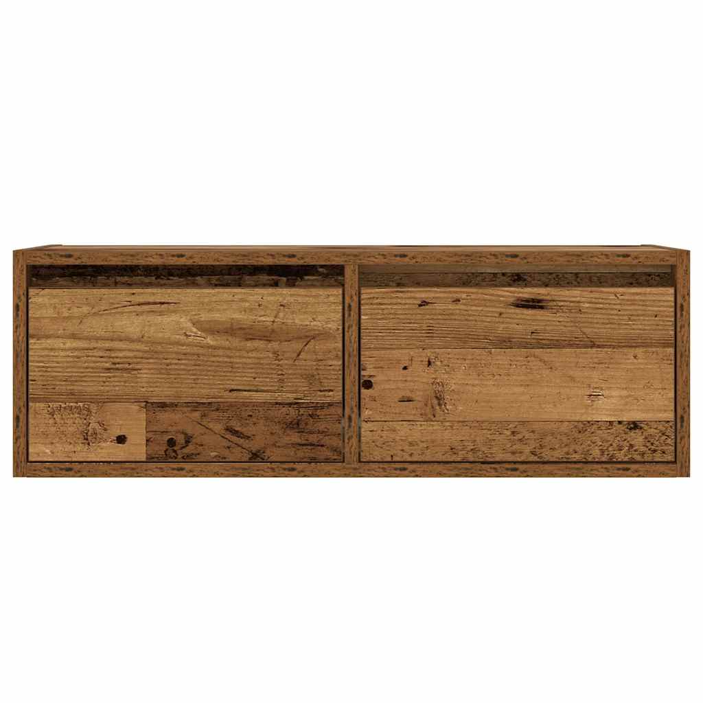 Móvel de TV com luzes LED 75x35,5x25 cm madeira velha