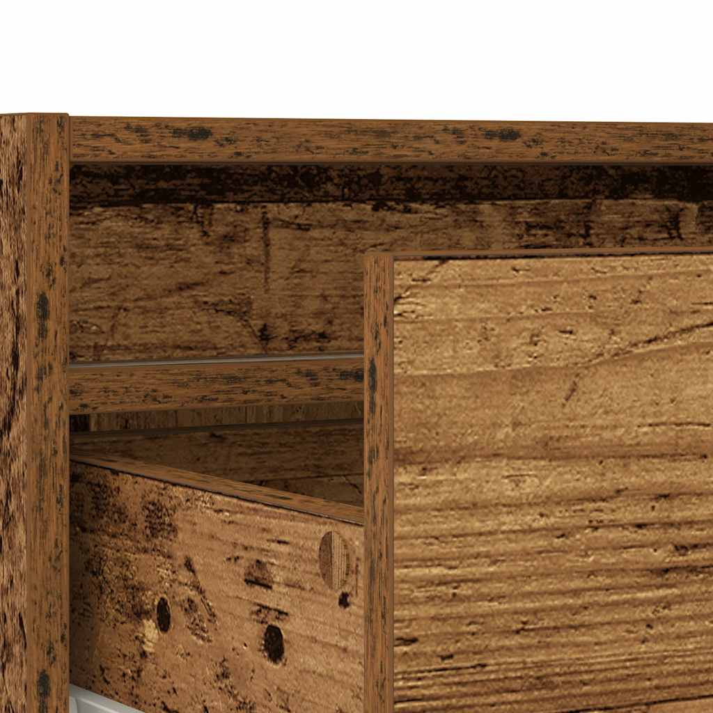 Móvel de TV com luzes LED 75x35,5x25 cm madeira velha